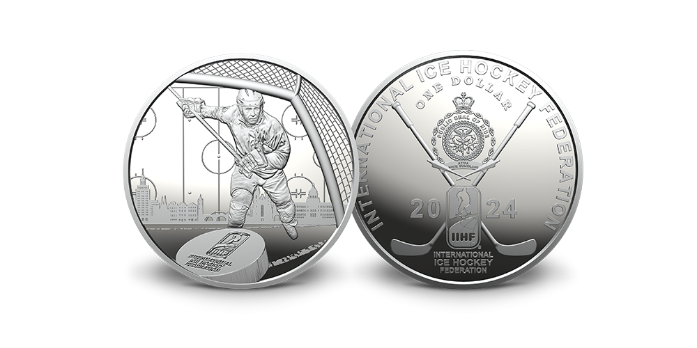 2024. gada pasaules čempionātam hokejā veltīts sudraba monētu komplekts3