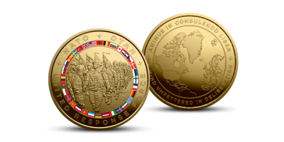 Apzeltītu un krāsainu medaļu kolekcija „MĒS ESAM NATO“, pirmā medaļa - „Ātrās reaģēšanas spēki“ (+dāvana)