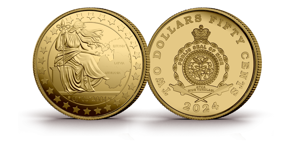 Zelta monēta “20 gadi Eiropas Savienībā”